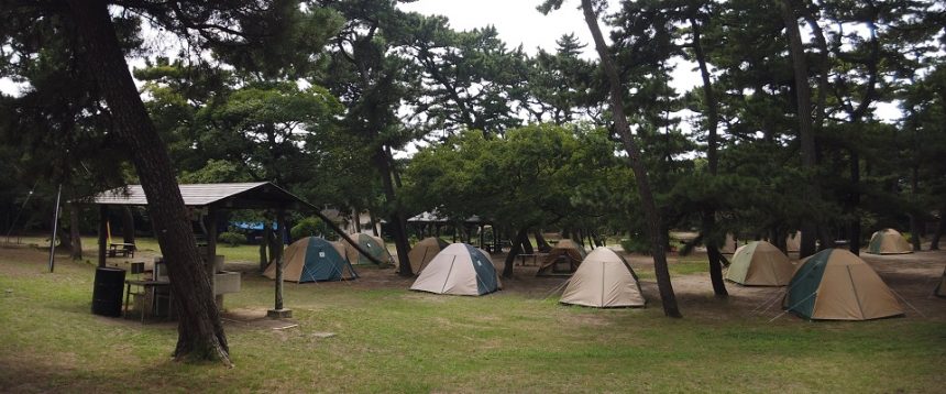 潮干狩りキャンプ 富津公園キャンプ場 千葉県