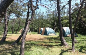 大潟キャンプ場　常設テント