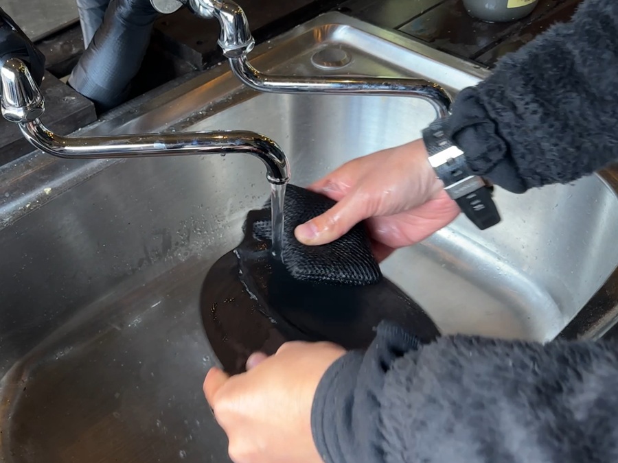 マルチグリドル洗う